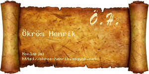 Ökrös Henrik névjegykártya